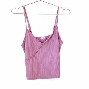 New MADISON & BERKELEY Rib Faux Surplice Camisole XL